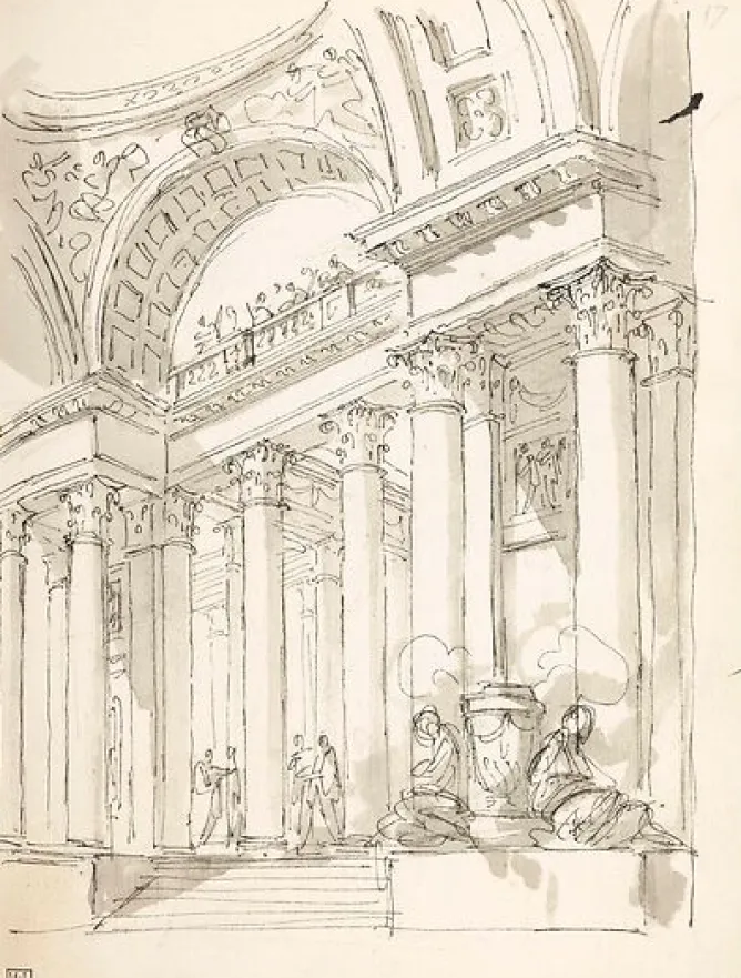 Boutiques de musées Colonnade animé (toiles sur châssis)