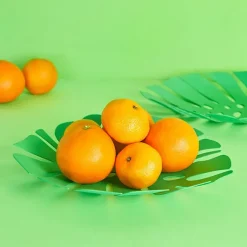 Boutiques de musées Corbeille à fruits en métal Monstera Vert - Balvi Clearance
