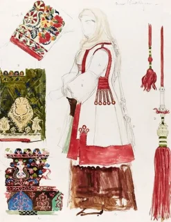 Panneaux Acryliques<Boutiques de musées Costume du mont Pentélique (panneaux acryliques)
