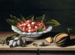 Boutiques de musées Coupe de cerises, prunes et melon (panneaux aluminium) Online
