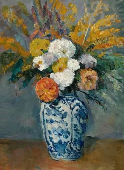 Panneaux Acryliques|Toiles Sur Châssis<Boutiques de musées Dahlias dans un grand vase de Delft (panneaux acryliques)