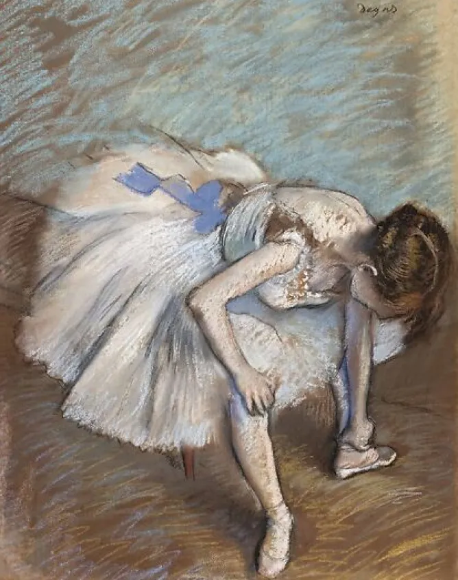 Boutiques de musées Danseuse assise : penchée en avant, elle se masse le pied gauche (détail) (affiches d'art) Clearance