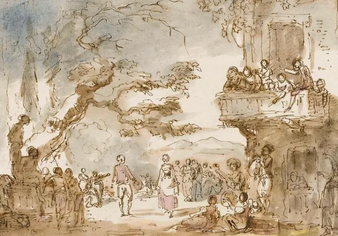 Boutiques de musées Danse villageoise (panneaux acryliques)