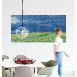 Art De La Maison<Boutiques de musées Décoration murale Vincent van Gogh - Champ de blé sous un ciel orageux - 160x80 cm