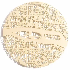Design|Art De La Table<Boutiques de musées 2 Dessous de verres en laiton Paris - ⌀ 8 cm - Fundamental