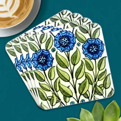 Art De La Table<Boutiques de musées Dessous de verre William De Morgan Fleurs bleues - V&A