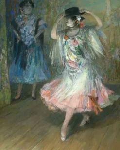 Boutiques de musées Deux danseuses espagnoles, dont l'une retient les bords de son sombrero (panneaux aluminium)