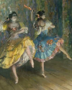 Panneaux Acryliques|Toiles Encadrées<Boutiques de musées Deux danseuses espagnoles, sur scène, jouant des castagnettes (panneaux acryliques)