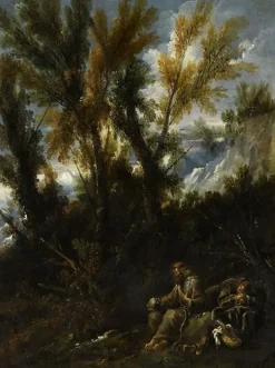 Boutiques de musées Deux ermites dans un bois dit à tort Paysage avec saint Jérôme (toiles sur châssis) Online