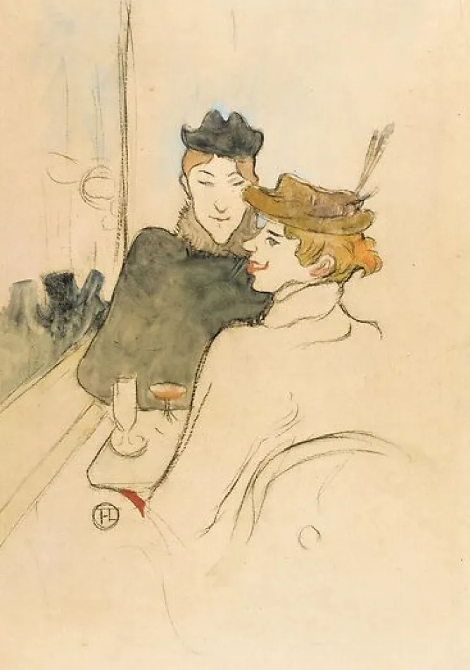 Boutiques de musées Deux femmes assises au café, 1893 (affiches d'art encadrées) Hot