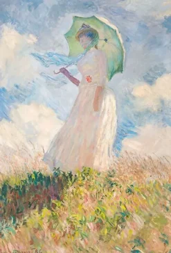 Boutiques de musées Essai de figure en plein air : femme à l’ombrelle tournée vers la gauche (affiches d'art) Discount
