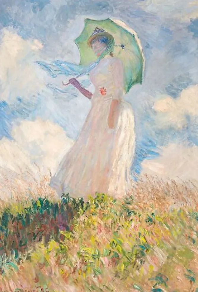 Toiles Sur Châssis|Panneaux Aluminium<Boutiques de musées Essai de figure en plein air : femme à l’ombrelle tournée vers la gauche (toiles sur châssis)