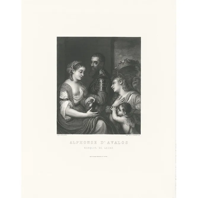 Boutiques de musées Estampe Allégorie en l'honneur d'Alphonse d'Avalos, marquis de Guast - Titien