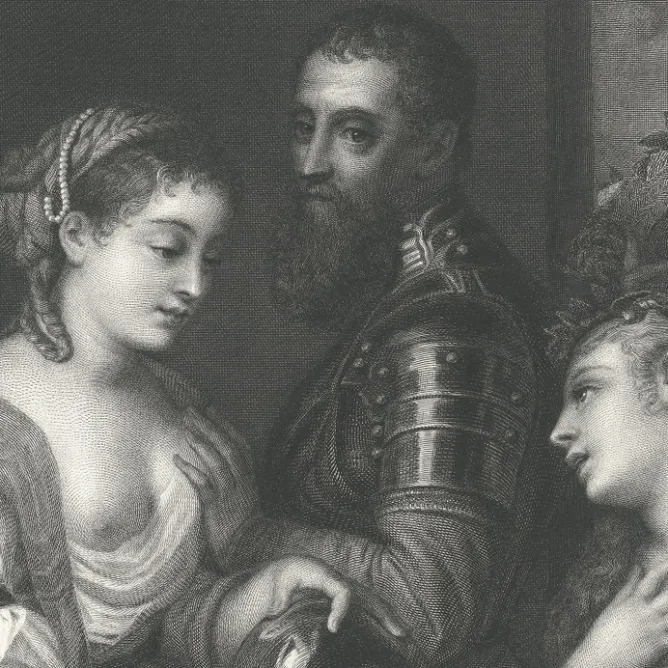 Boutiques de musées Estampe Allégorie en l'honneur d'Alphonse d'Avalos, marquis de Guast - Titien