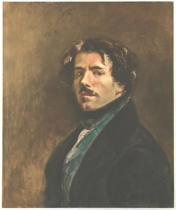 Créations Contemporaines<Boutiques de musées Estampe Autoportrait de Delacroix, dit au gilet vert, 2003 - Pietro Sarto