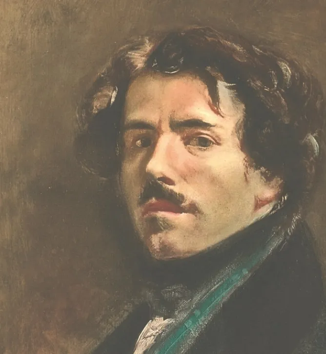 Créations Contemporaines<Boutiques de musées Estampe Autoportrait de Delacroix, dit au gilet vert, 2003 - Pietro Sarto