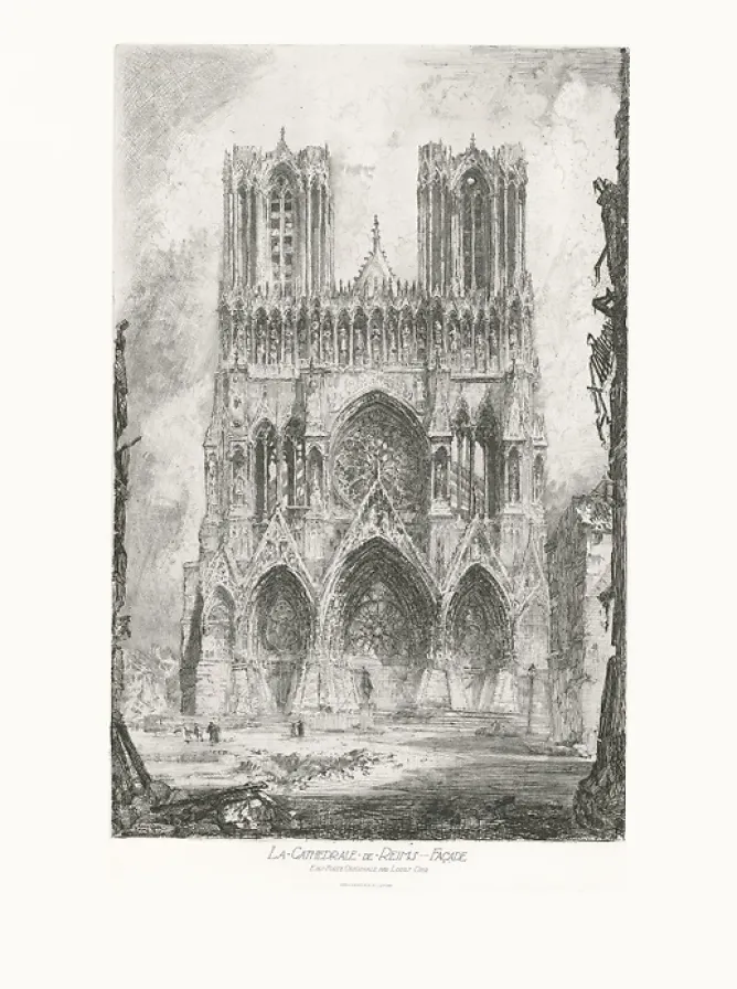 Boutiques de musées Estampe Cathédrale de Reims - Louis Orr Sale