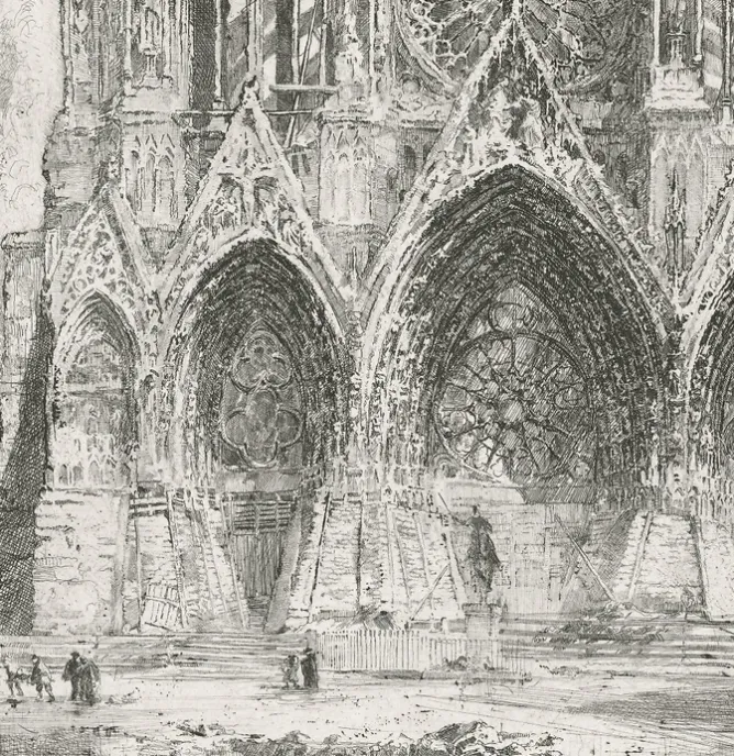 Boutiques de musées Estampe Cathédrale de Reims - Louis Orr Sale