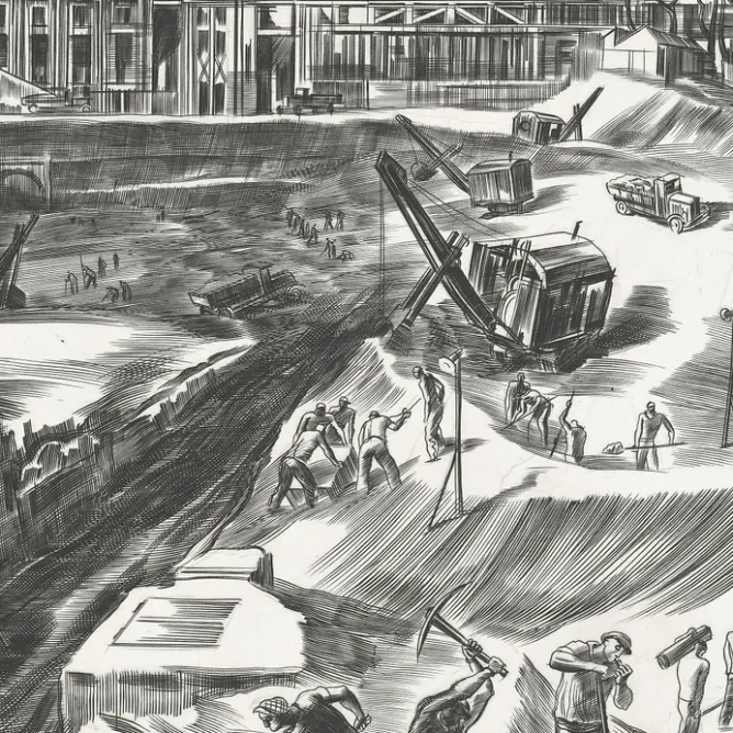 Boutiques de musées Estampe Construction du palais de Chaillot - Albert Decaris Best