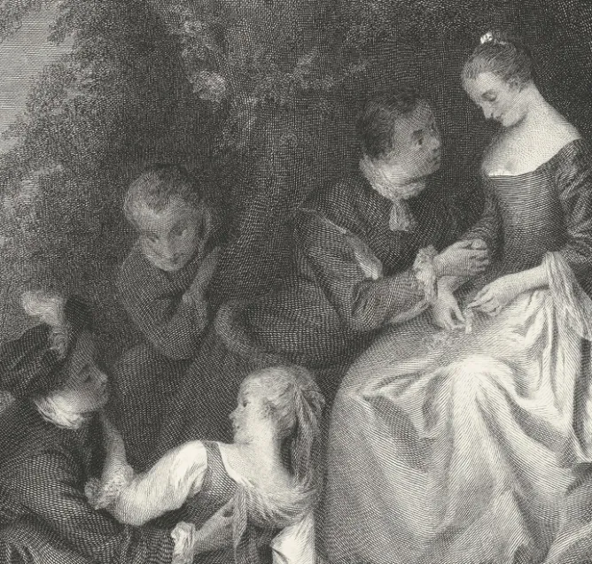 Chefs D'Œuvre Des Musées<Boutiques de musées Estampe Conversation galante dans un parc - Jean-Baptiste-Joseph Pater