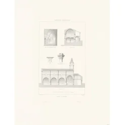 Boutiques de musées Estampe Coupes et Détails de l'Abbaye de Thoronet, Claude Sauvageot Clearance