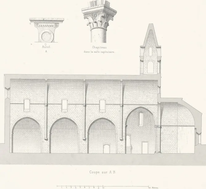 Boutiques de musées Estampe Coupes et Détails de l'Abbaye de Thoronet, Claude Sauvageot Clearance