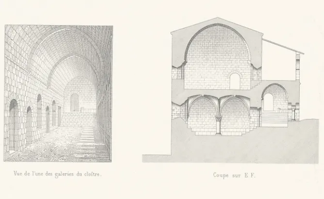 Boutiques de musées Estampe Coupes et Détails de l'Abbaye de Thoronet, Claude Sauvageot Clearance