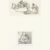 Dessins<Boutiques de musées Estampe Deux croquis - Rembrandt