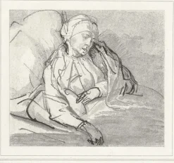 Dessins<Boutiques de musées Estampe Deux croquis - Rembrandt