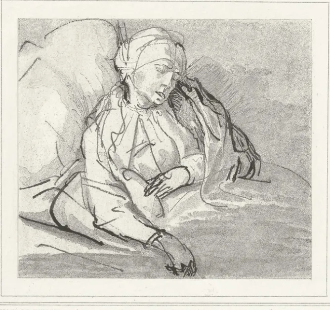 Dessins<Boutiques de musées Estampe Deux croquis - Rembrandt