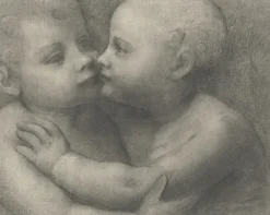 Boutiques de musées Estampe Deux enfants qui s'embrassent - Léonard de Vinci Outlet
