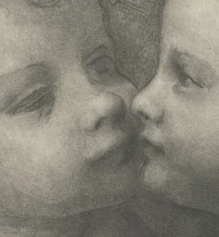 Boutiques de musées Estampe Deux enfants qui s'embrassent - Léonard de Vinci Outlet