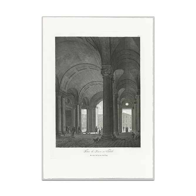 Boutiques de musées Estampe Entrée du Louvre, ou vestibule du côté de la rue du Coq
