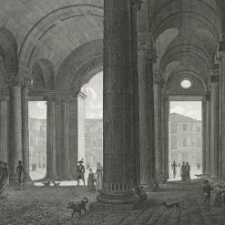 Boutiques de musées Estampe Entrée du Louvre, ou vestibule du côté de la rue du Coq