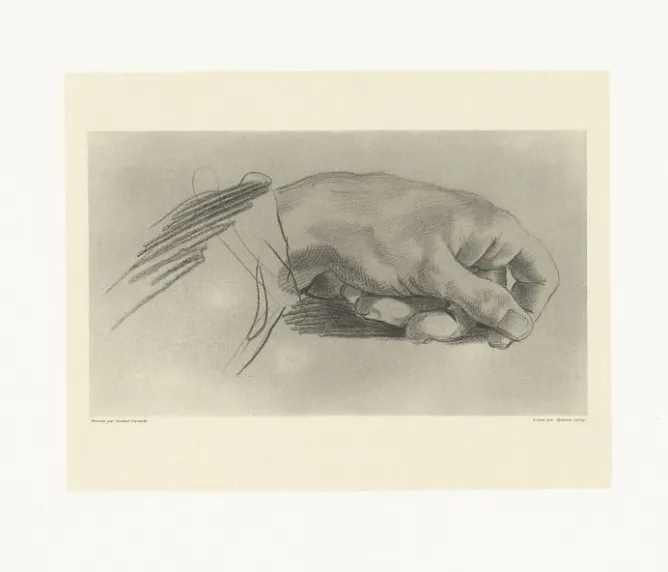 Dessins<Boutiques de musées Estampe Etude de main - Alphonse Alexandre Leroy