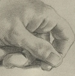 Dessins<Boutiques de musées Estampe Etude de main - Alphonse Alexandre Leroy