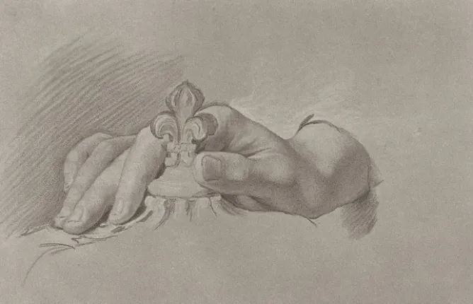 Boutiques de musées Estampe Etude de main (parti gauche d'une feuille d'études) - Hyacinthe Rigaud Best