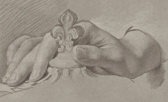 Boutiques de musées Estampe Etude de main (parti gauche d'une feuille d'études) - Hyacinthe Rigaud Best
