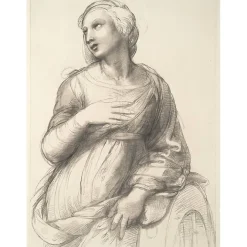 Boutiques de musées Estampe Etude pour Sainte Catherine d'Alexandrie Outlet