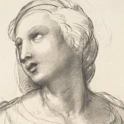 Boutiques de musées Estampe Etude pour Sainte Catherine d'Alexandrie Outlet