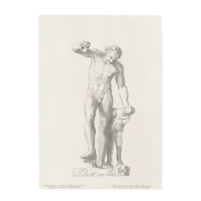 Boutiques de musées Estampe Faune dansant et jouant des cymbales Clearance