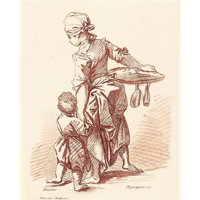 Chefs D'Œuvre Des Musées<Boutiques de musées Estampe Femme tenant un enfant par la main