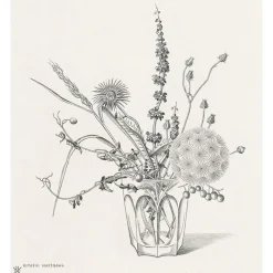 Nature, Fleurs Et Paysages|Art Moderne<Boutiques de musées Estampe Fleurs des champs dans un verre (automne) - Hasegawa