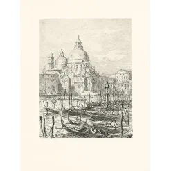 Architecture Et Villes<Boutiques de musées Estampe Église de la Salute à Venise - Henri-Lucien Cheffer