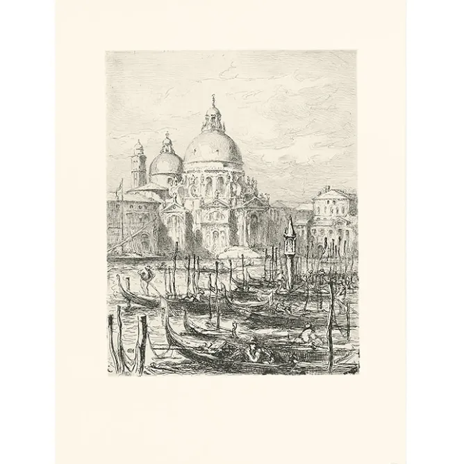 Architecture Et Villes<Boutiques de musées Estampe Église de la Salute à Venise - Henri-Lucien Cheffer