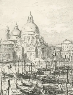 Architecture Et Villes<Boutiques de musées Estampe Église de la Salute à Venise - Henri-Lucien Cheffer