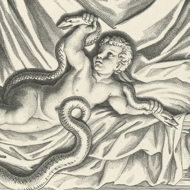 Boutiques de musées Estampe Hercule tue deux serpents - Nicolas Poussin Discount