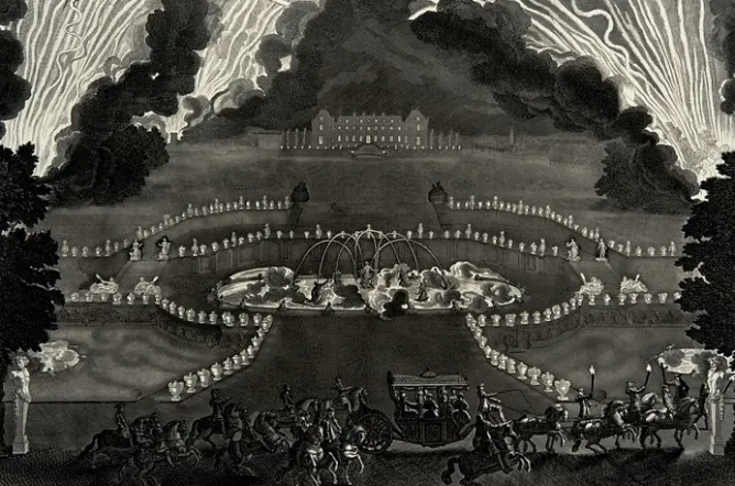 Boutiques de musées Estampe Illuminations du palais et des jardins de Versailles - Jean Lepautre Hot