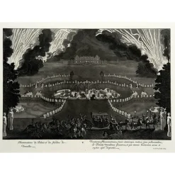 Boutiques de musées Estampe Illuminations du palais et des jardins de Versailles - Jean Lepautre Hot