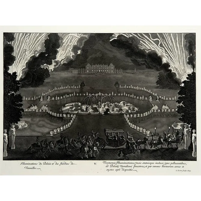 Boutiques de musées Estampe Illuminations du palais et des jardins de Versailles - Jean Lepautre Hot